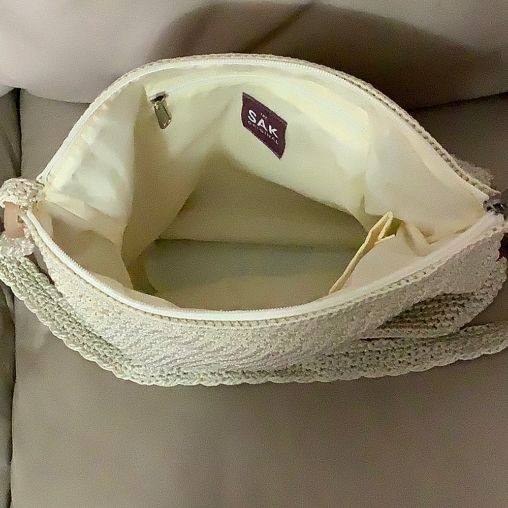 THE SAK Leaf Crochet Shoulder Bag White - Picture 6 of 7